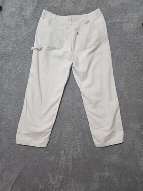 ** VTG Levi Jeans Women Size 16 White carpenter jeans 90s 58946-5508